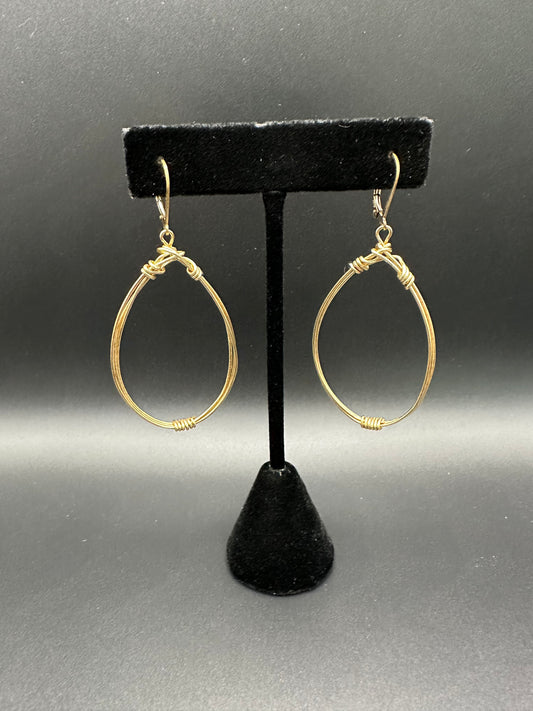 Bella Bloom Earrings - 14k Gold Fill Wire Wrap Hoops