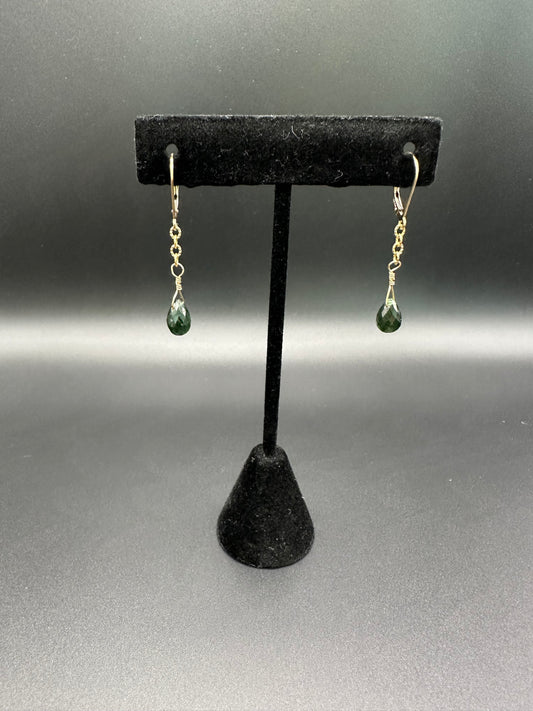 Bella Bloom Earrings - Green Apatite Drop Earrings