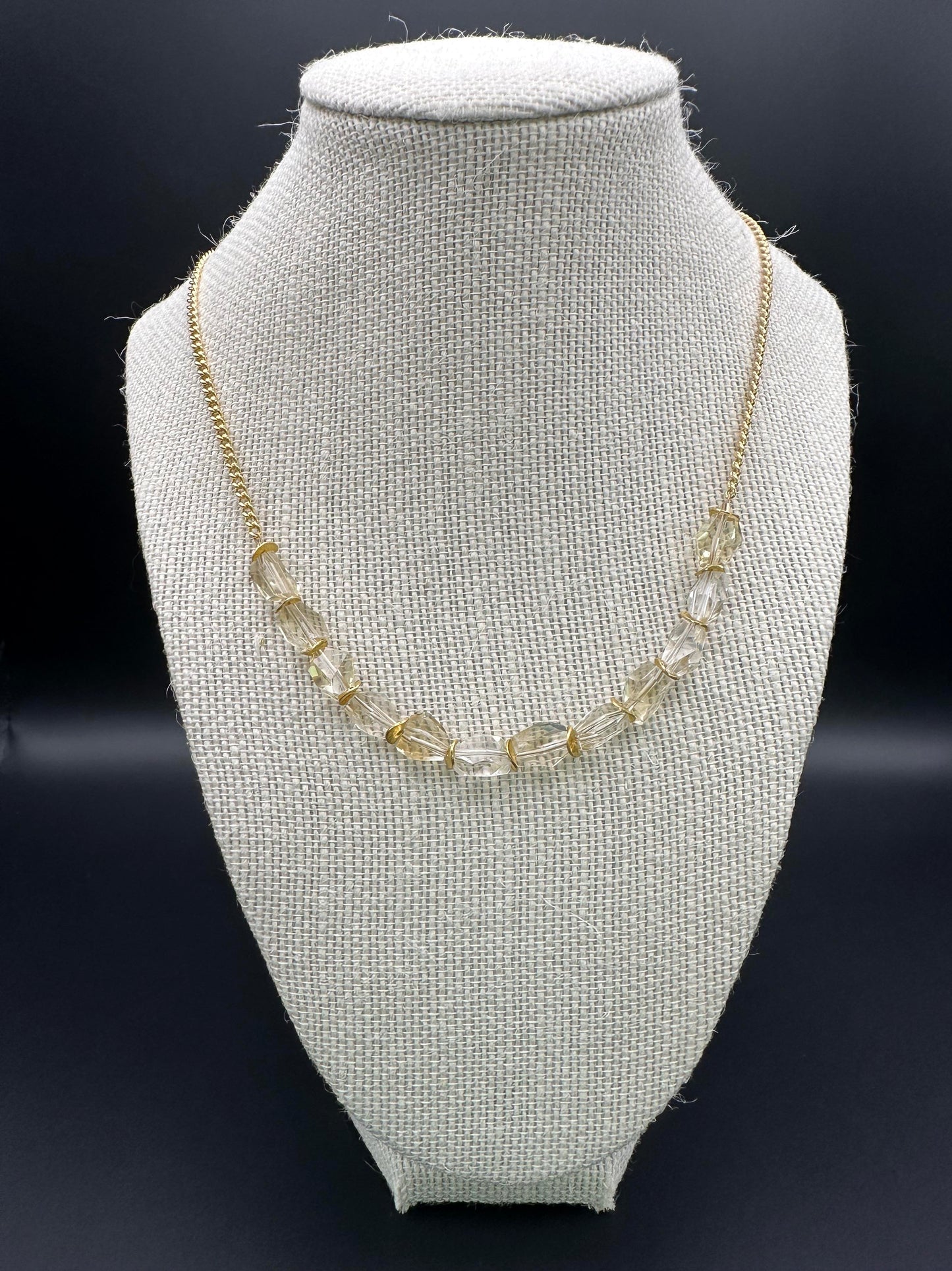 Bella Bloom Necklace - Citrine with Gold Vermiel on 14K Gold Fill Chain