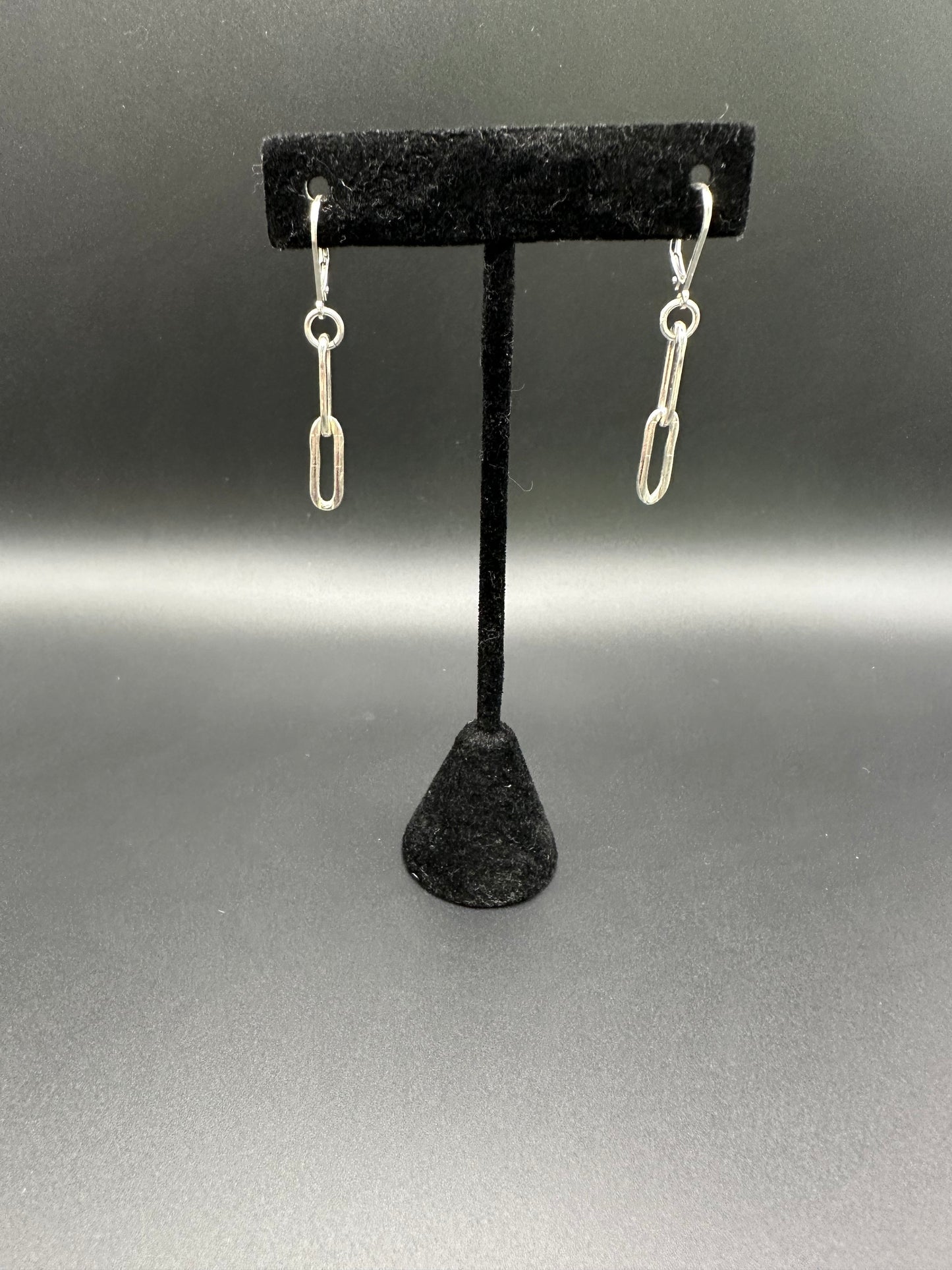 Bella Bloom Earrings - Sterling Silver Paperclip Earrings