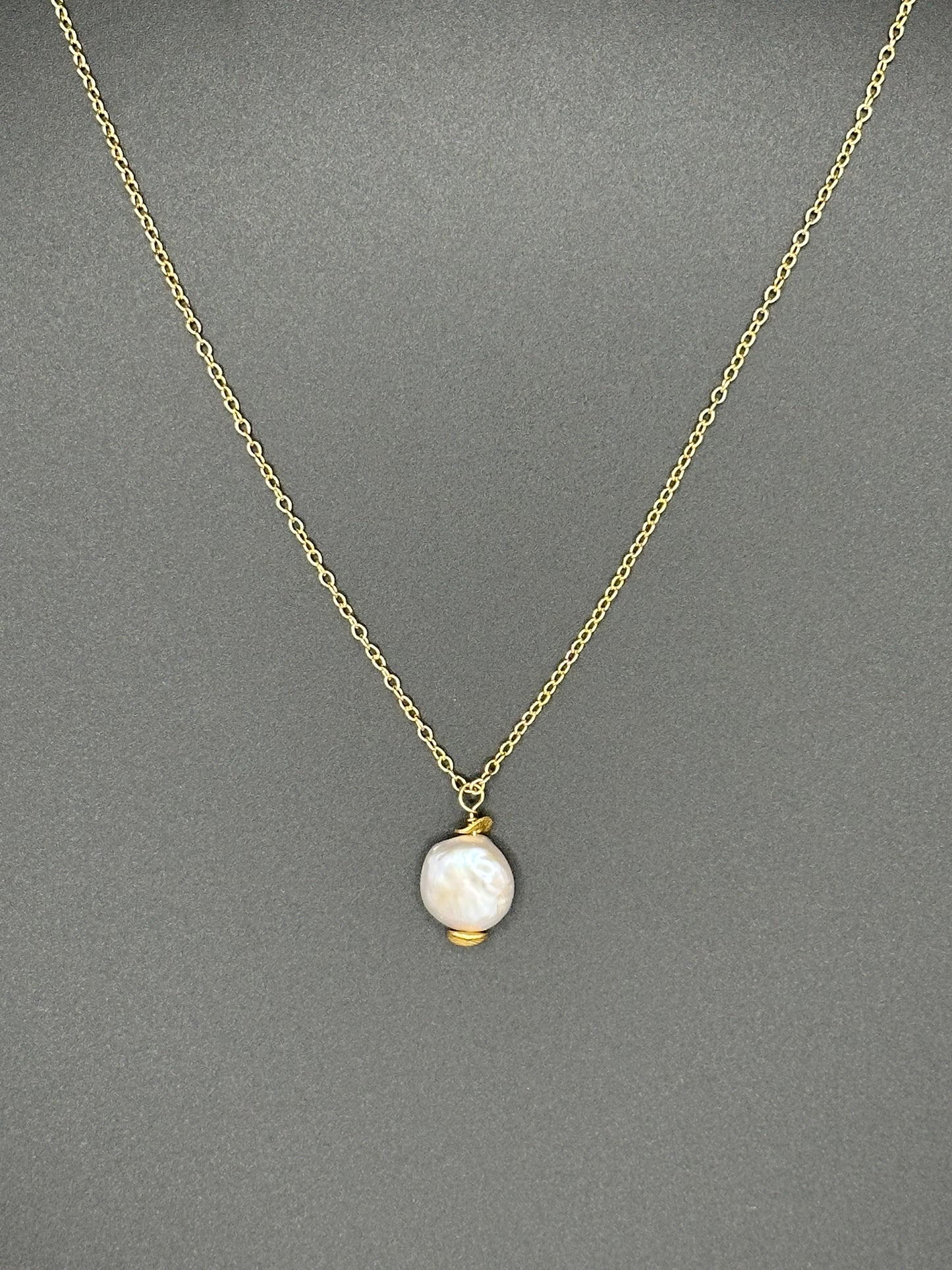 Bella Bloom Necklace - Fresh Water Pearl on 19" 14K Gold Fill Chain