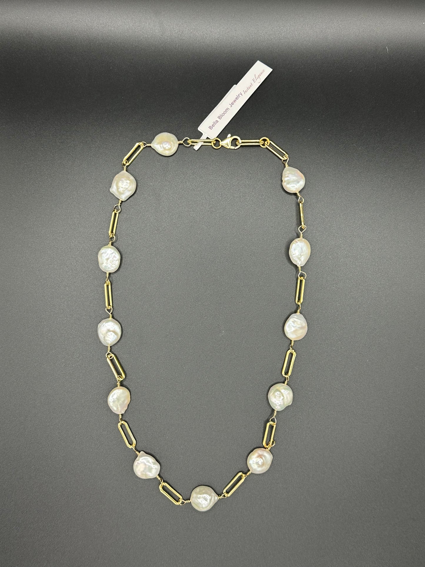 Bella Bloom Necklace - Larger Pearls on 14K Gold Fill Chain 20"