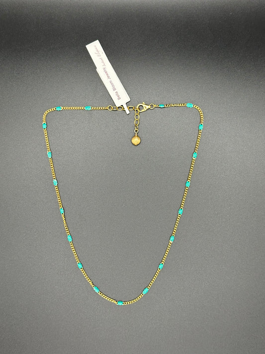 Bella Bloom Necklace - 17" Enamel and 14K Gold Fill Goddess Hope Chain