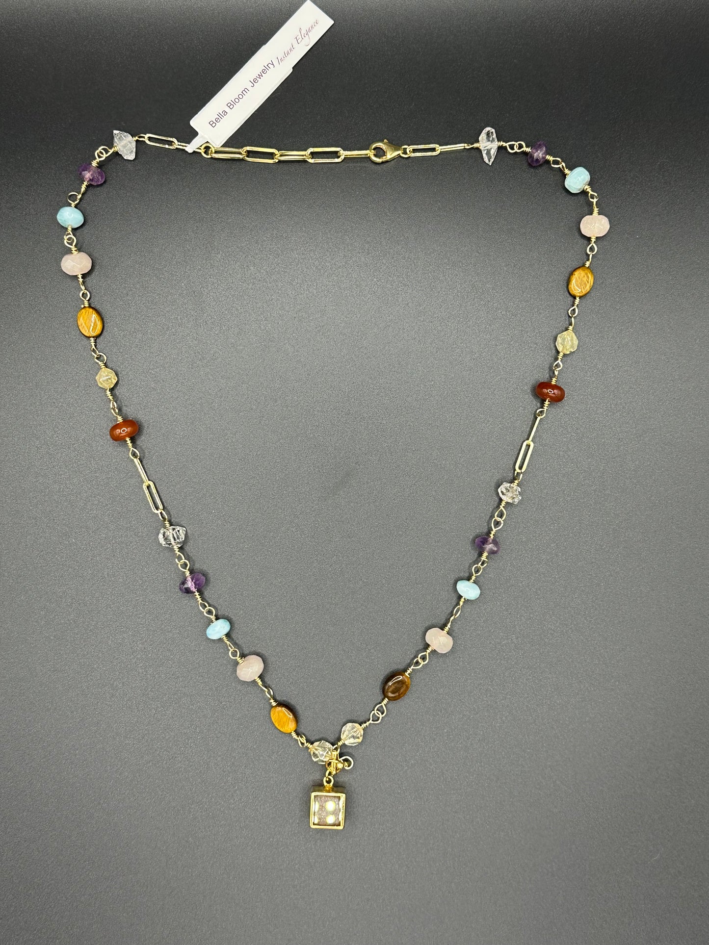 Bella Bloom Necklace - Beautiful Chakra Necklace on 22" 14K Gold Fill Chain