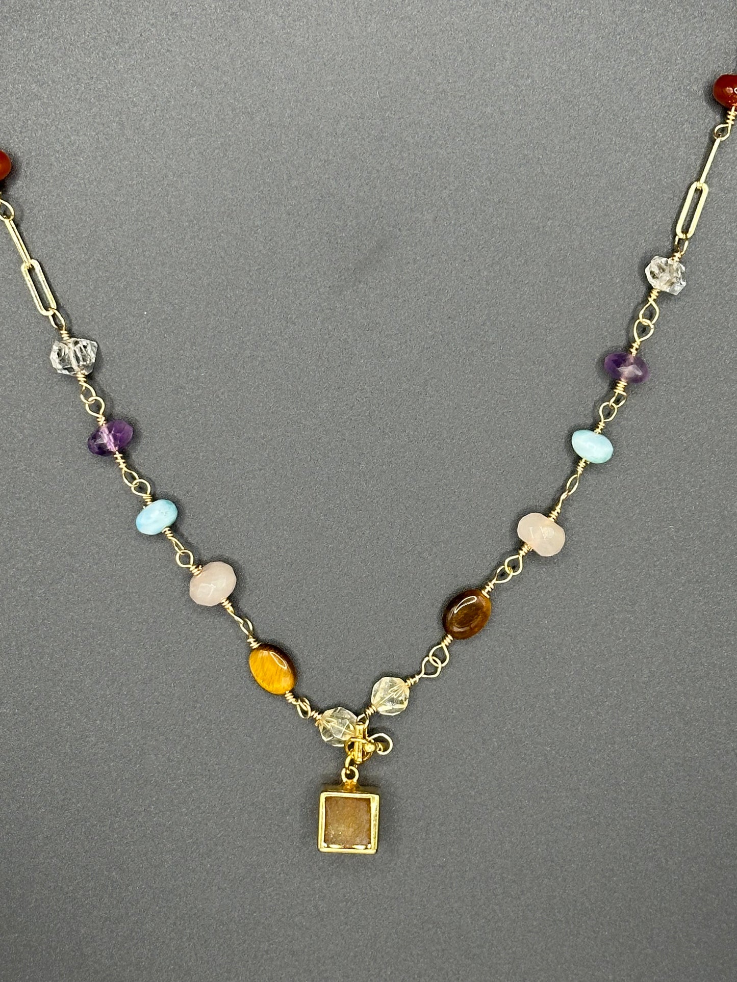 Bella Bloom Necklace - Beautiful Chakra Necklace on 22" 14K Gold Fill Chain