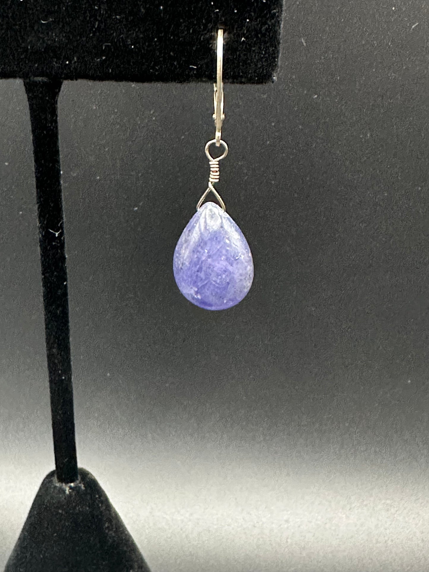 Bella Bloom Earrings - Tanzanite Drop Earrings on Sterling Silver